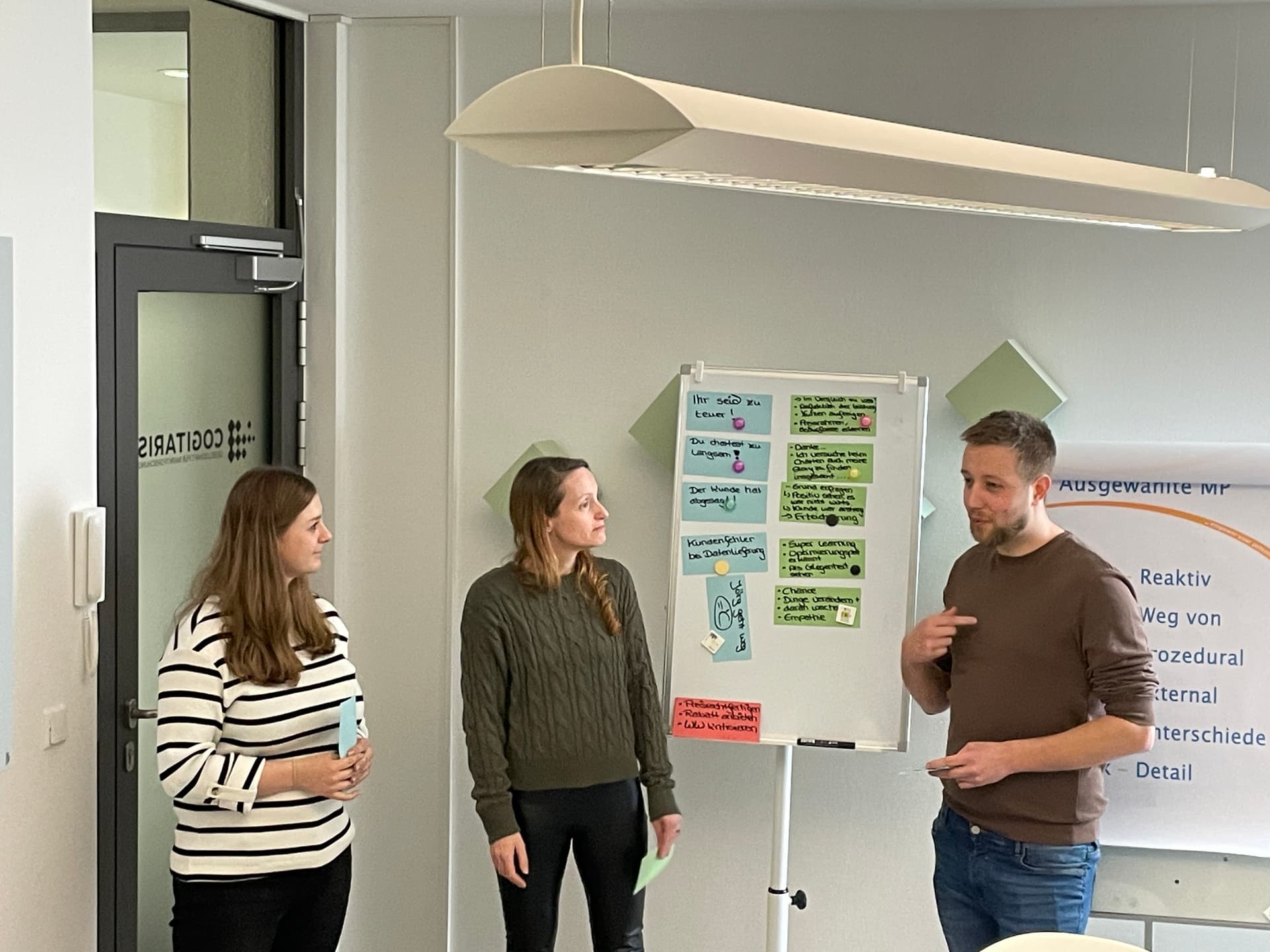 Workshop am Whiteboard im Cogitaris-Büro