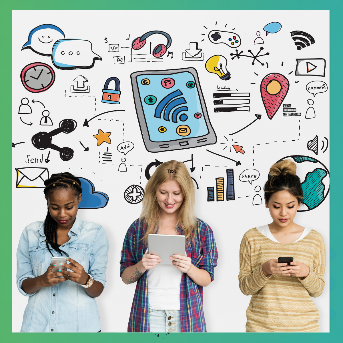 Eine Gruppe von Digital Natives